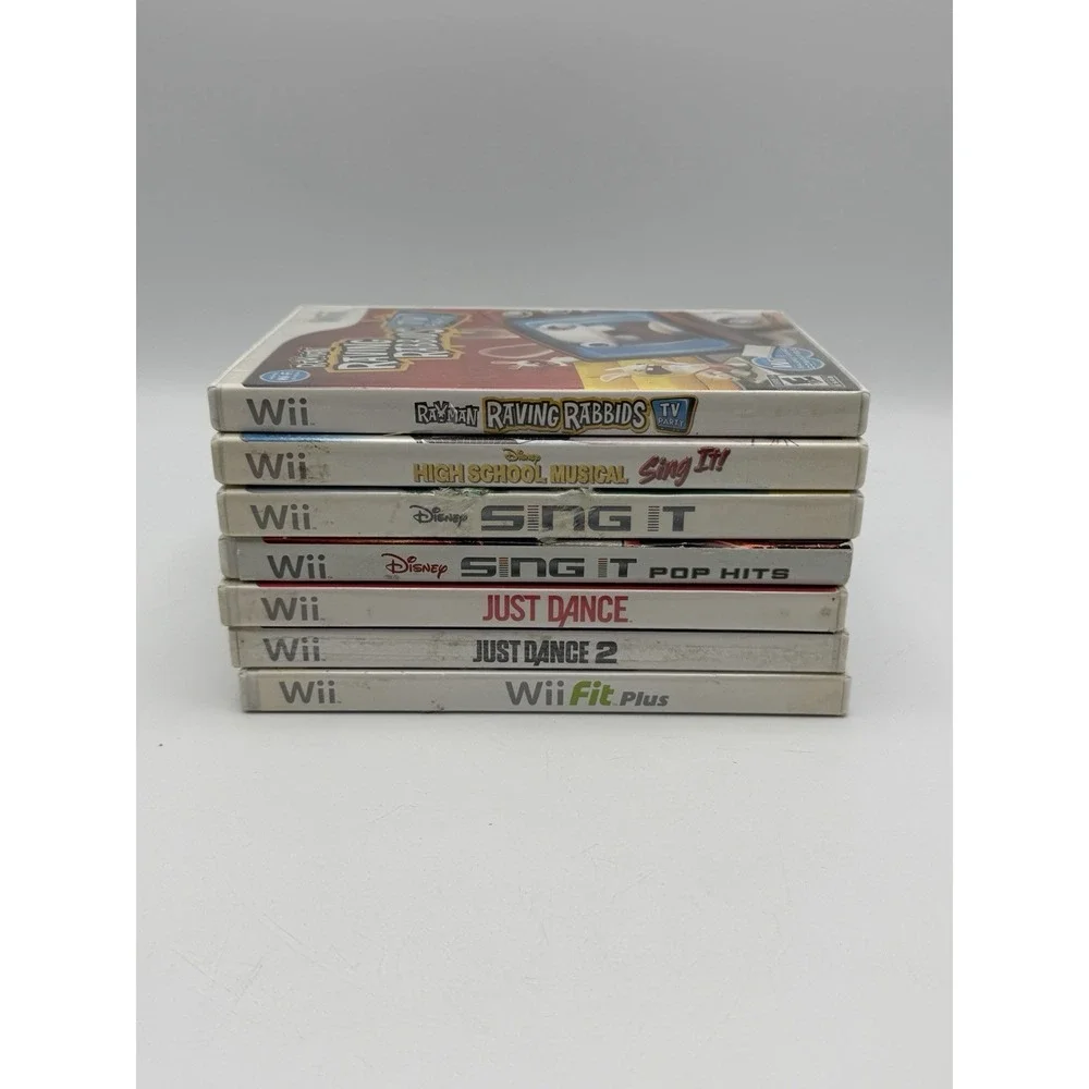 Nintendo Wii Game Lot of 7 Just Dance Wii Fit Plus Sing It Untested AS IS